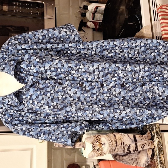 E womens Woman Within button front short sleeve plus size top 3X - Picture 1 of 4